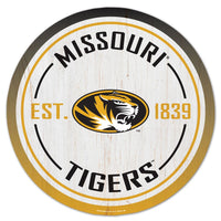 Missouri Tigers Wood Sign 14" Rnd