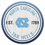 North Carolina Tar Heels Wood Sign 14" Rnd