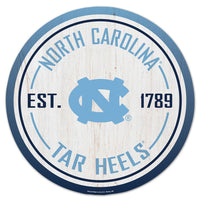 North Carolina Tar Heels Wood Sign 14" Rnd
