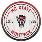 NC State Wolfpack Wood Sign 14" Rnd