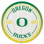 Oregon Ducks Wood Sign 14" Rnd