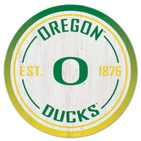 Oregon Ducks Wood Sign 14" Rnd
