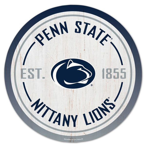 Penn State Nittany Lions Wood Sign 14" Rnd