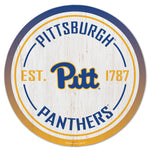 Pittsburgh Panthers Wood Sign 14" Rnd