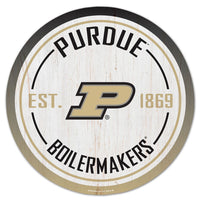 Purdue Boilermakers Wood Sign 14" Rnd