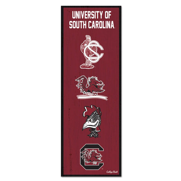 USC Gamecocks /College Vault EVOLUTION Wood Sign 6" x 17"