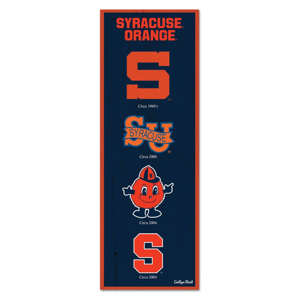 Syracuse Orange /College Vault EVOLUTION Wood Sign 6" x 17"
