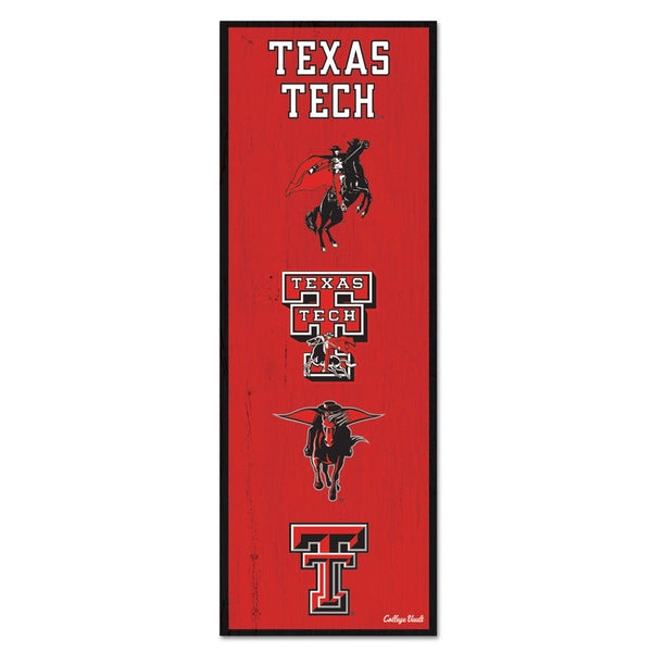 Texas Tech Red Raiders /College Vault EVOLUTION Wood Sign 6" x 17"