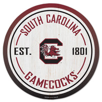 South Carolina Gamecocks GRADIENT Wood Sign 14" RND