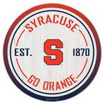 Syracuse Orange GRADIENT Wood Sign 14" RND