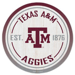 Texas A&M Aggies GRADIENT Wood Sign 14" RND