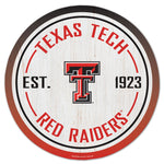 Texas Tech Red Raiders GRADIENT Wood Sign 14" RND