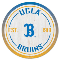 UCLA Bruins GRADIENT Wood Sign 14" RND