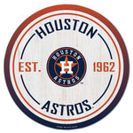 Houston Astros Wood Sign 14" Rnd