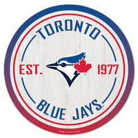 Toronto Blue Jays Wood Sign 14" Rnd