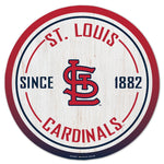 St. Louis Cardinals Wood Sign 14" Rnd