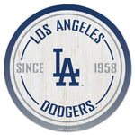 Los Angeles Dodgers Wood Sign 14" Rnd