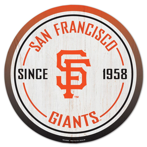 San Francisco Giants Wood Sign 14" Rnd
