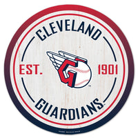 Cleveland Guardians Wood Sign 14" Rnd