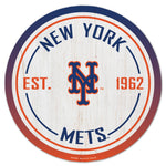 New York Mets Wood Sign 14" Rnd