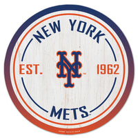 New York Mets Wood Sign 14" Rnd