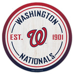 Washington Nationals Wood Sign 14" Rnd