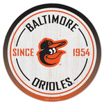 Baltimore Orioles Wood Sign 14" Rnd