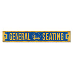 Golden State Warriors Wood Sign 6"x36" 3/8" thick