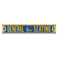 Golden State Warriors Wood Sign 6"x36" 3/8" thick