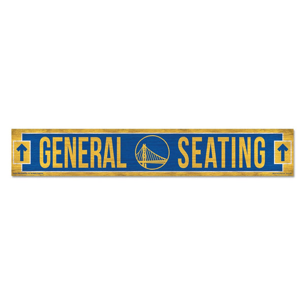 Golden State Warriors Wood Sign 6"x36" 3/8" thick