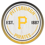 Pittsburgh Pirates Wood Sign 14" Rnd