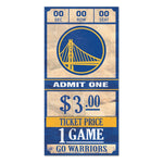 Golden State Warriors Wood Sign 6x12 3/8" thick