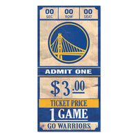 Golden State Warriors Wood Sign 6x12 3/8" thick