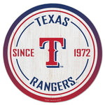 Texas Rangers Wood Sign 14" Rnd