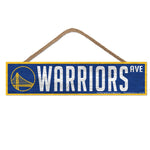 Golden State Warriors Wood Sign-with Rope 4" x 17"