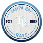 Tampa Bay Rays Wood Sign 14" Rnd