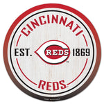 Cincinnati Reds Wood Sign 14" Rnd