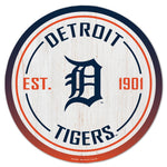 Detroit Tigers Wood Sign 14" Rnd