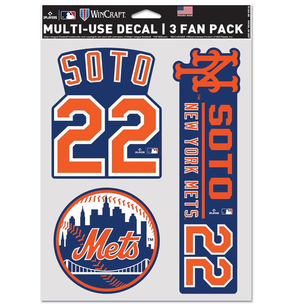 New York Mets PLAYERS CHOICE DIAMOND CLUB(R) Multi Use 3 Fan Pack Juan Soto