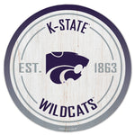 Kansas State Wildcats GRADIENT Wood Sign 14" RND