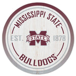 Mississippi State Bulldogs GRADIENT Wood Sign 14" RND