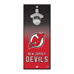 New Jersey Devils Bottle Opener Sign 5x11
