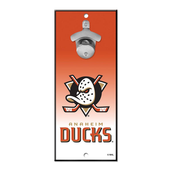 Anaheim Ducks Bottle Opener Sign 5x11
