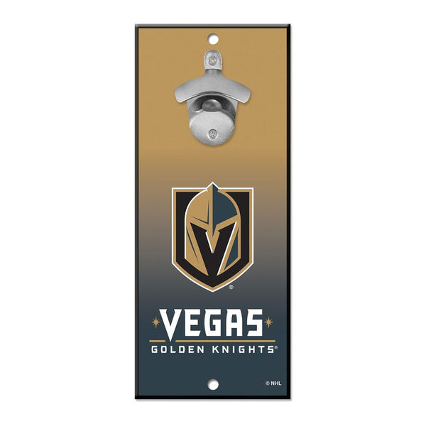 Vegas Golden Knights Bottle Opener Sign 5x11