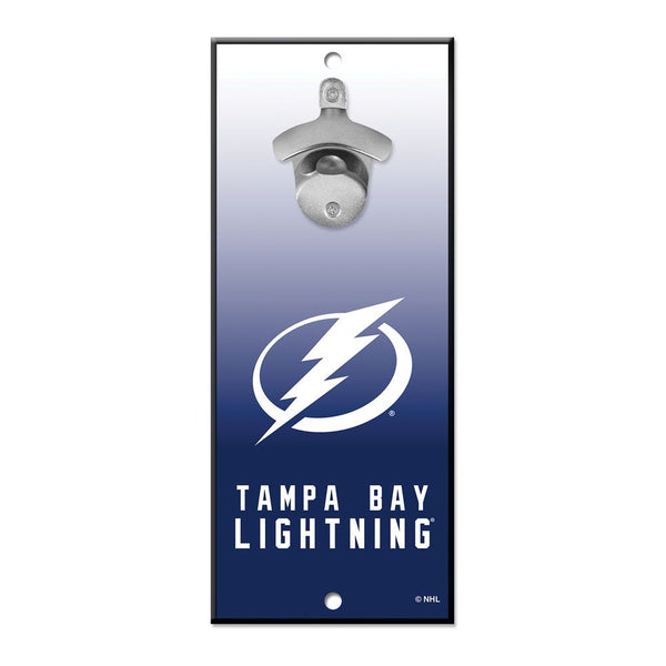 Tampa Bay Lightning Bottle Opener Sign 5x11