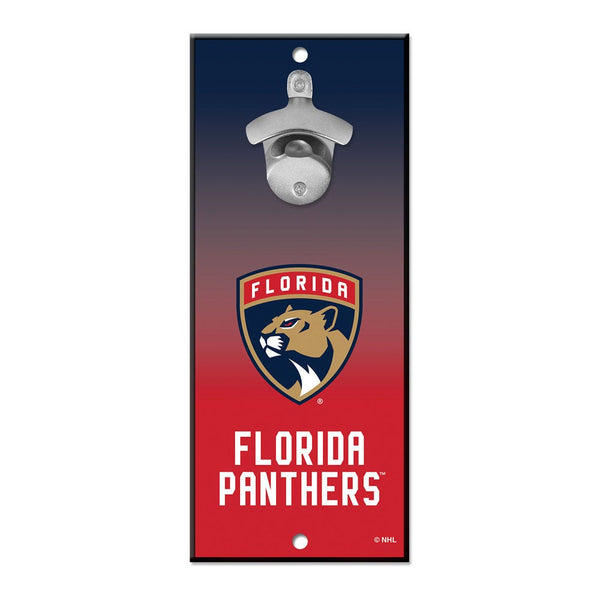 Florida Panthers Bottle Opener Sign 5x11
