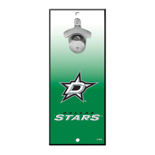 Dallas Stars Bottle Opener Sign 5x11