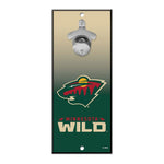 Minnesota Wild Bottle Opener Sign 5x11