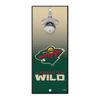 Minnesota Wild Bottle Opener Sign 5x11