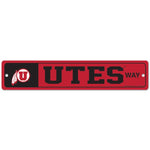 Wholesale-Utah Utes Street / Zone Sign 3.75" x 19"